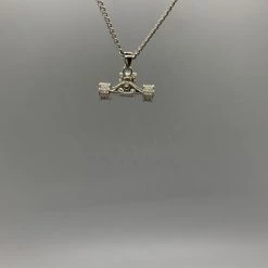 Ghost Long Board Silver Ice Truck Necklace JEWELRY