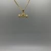 Ghost Long Board Gold Iced Truck Necklace
