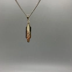 Ghost Long Board Silver Skatedeck Neck Chain JEWELRY