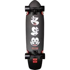 Ghost Long Board DUSTERS FELIX MOOD CRUISER SKATEBOARD COMPLETE-31 BLK/GLOW COMPLETES