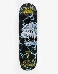 Ghost Long Board Diamond Supply Co. X Ozzy Osbourne Skateboard Deck Mad Lightning Black 8.25"