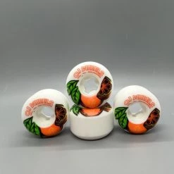Ghost Long Board OJ Wheels From Conventrate Hardline White / Orange Skateboard Wheels 52mm 101a