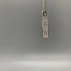 Ghost Long Board JEWELRY Silver Old School Necklace