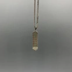 Ghost Long Board Silver Skateboard V2 Necklace JEWELRY
