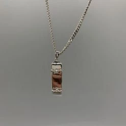 Ghost Long Board Silver Skateboard V2 Necklace JEWELRY