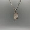 Ghost Long Board Silver Iced Deck Necklace