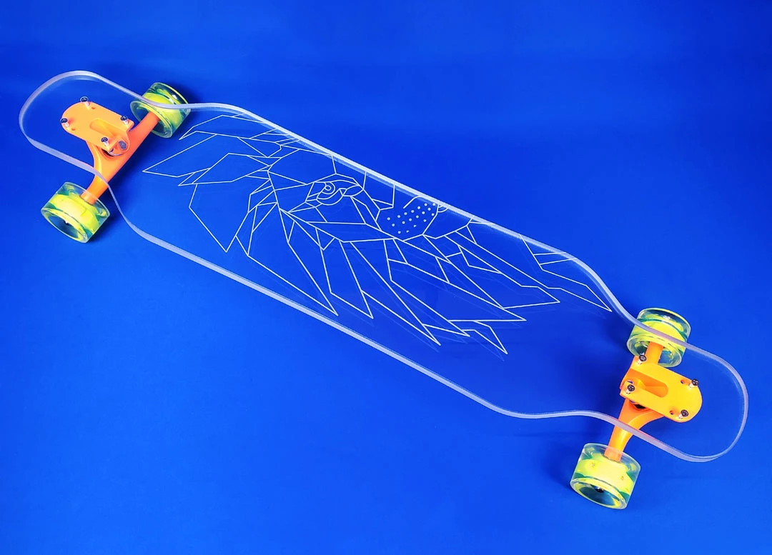 Ghost Long Board Abstract Lion CLEAR COMPLETES