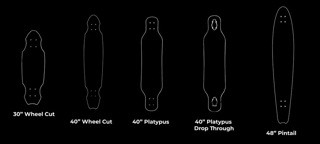 Ghost Long Board Skeleton Peace Hand CLEAR COMPLETES