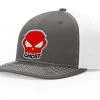 Ghost Long Board HATS & BEANIES Red Skull On Charcoal