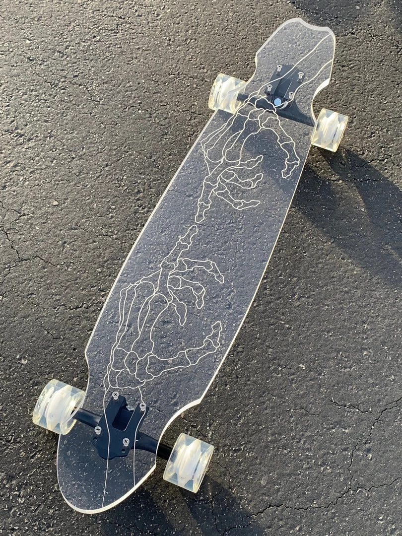 Ghost Long Board CLEAR COMPLETES Skeleton Hand