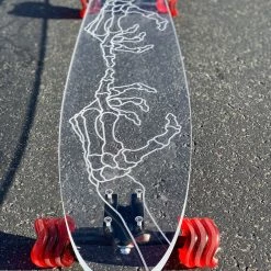 Ghost Long Board CLEAR COMPLETES Skeleton Hand