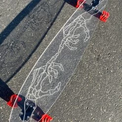 Ghost Long Board CLEAR COMPLETES Skeleton Hand