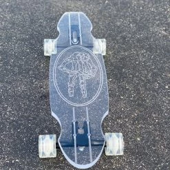 Ghost Long Board Skeleton Peace Hand CLEAR COMPLETES