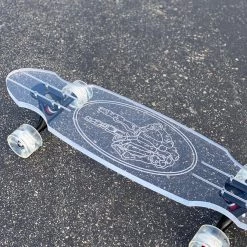 Ghost Long Board Skeleton Peace Hand CLEAR COMPLETES