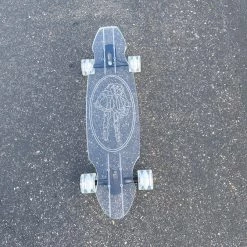 Ghost Long Board Skeleton Peace Hand CLEAR COMPLETES