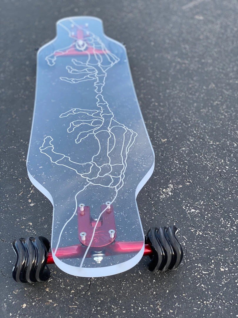 Ghost Long Board CLEAR COMPLETES Skeleton Hand
