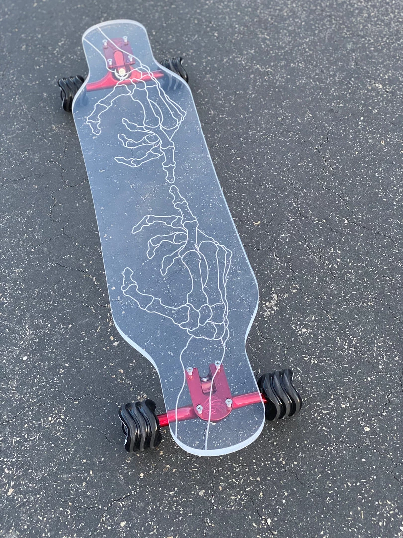 Ghost Long Board CLEAR COMPLETES Skeleton Hand