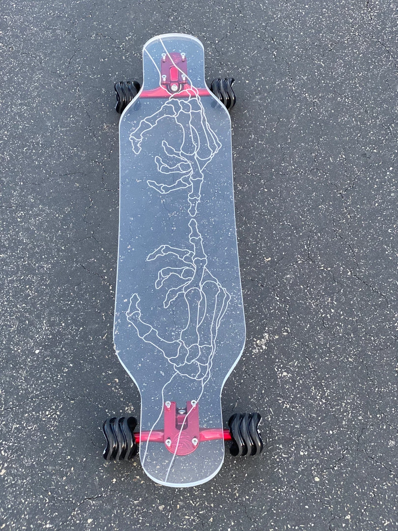 Ghost Long Board CLEAR COMPLETES Skeleton Hand