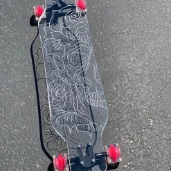 Ghost Long Board Skull Rose