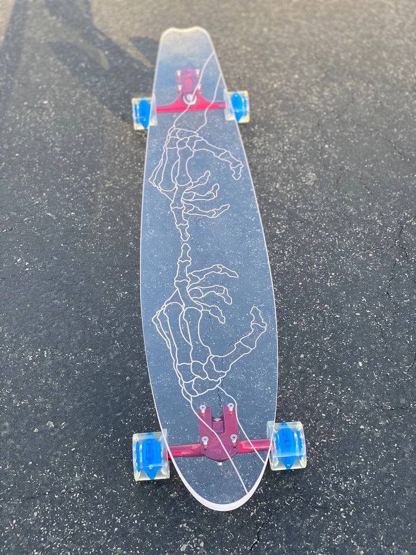 Ghost Long Board CLEAR COMPLETES Skeleton Hand