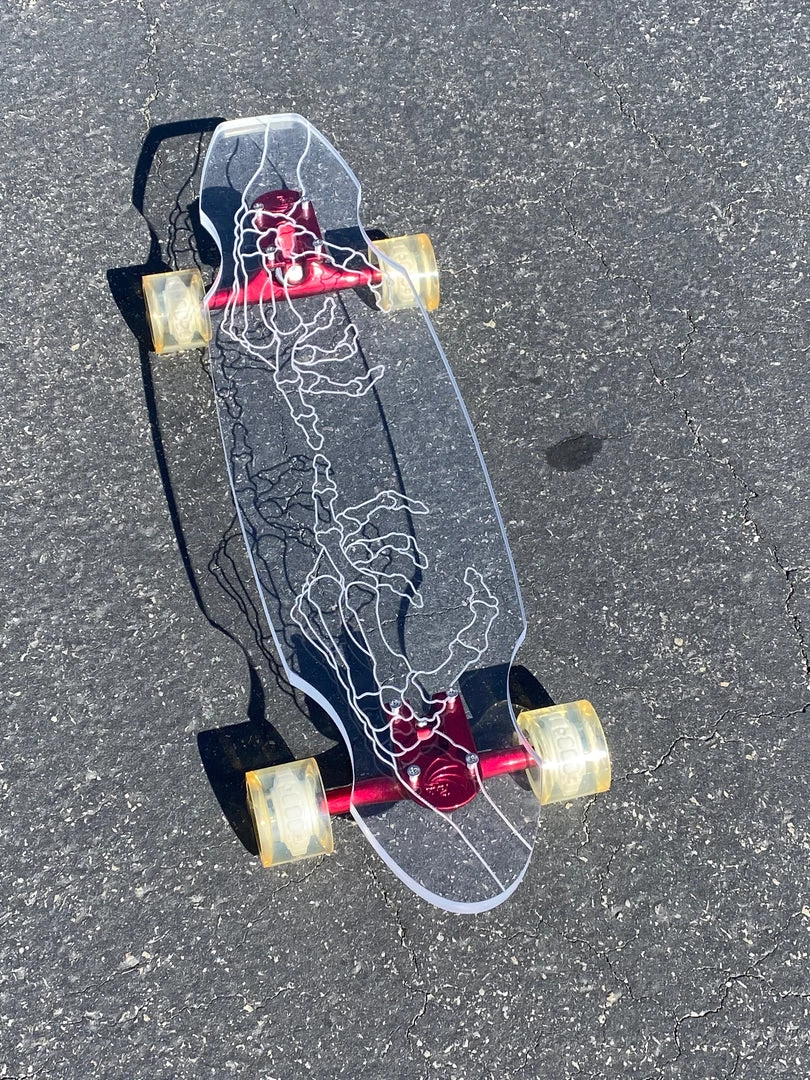Ghost Long Board CLEAR COMPLETES Skeleton Hand
