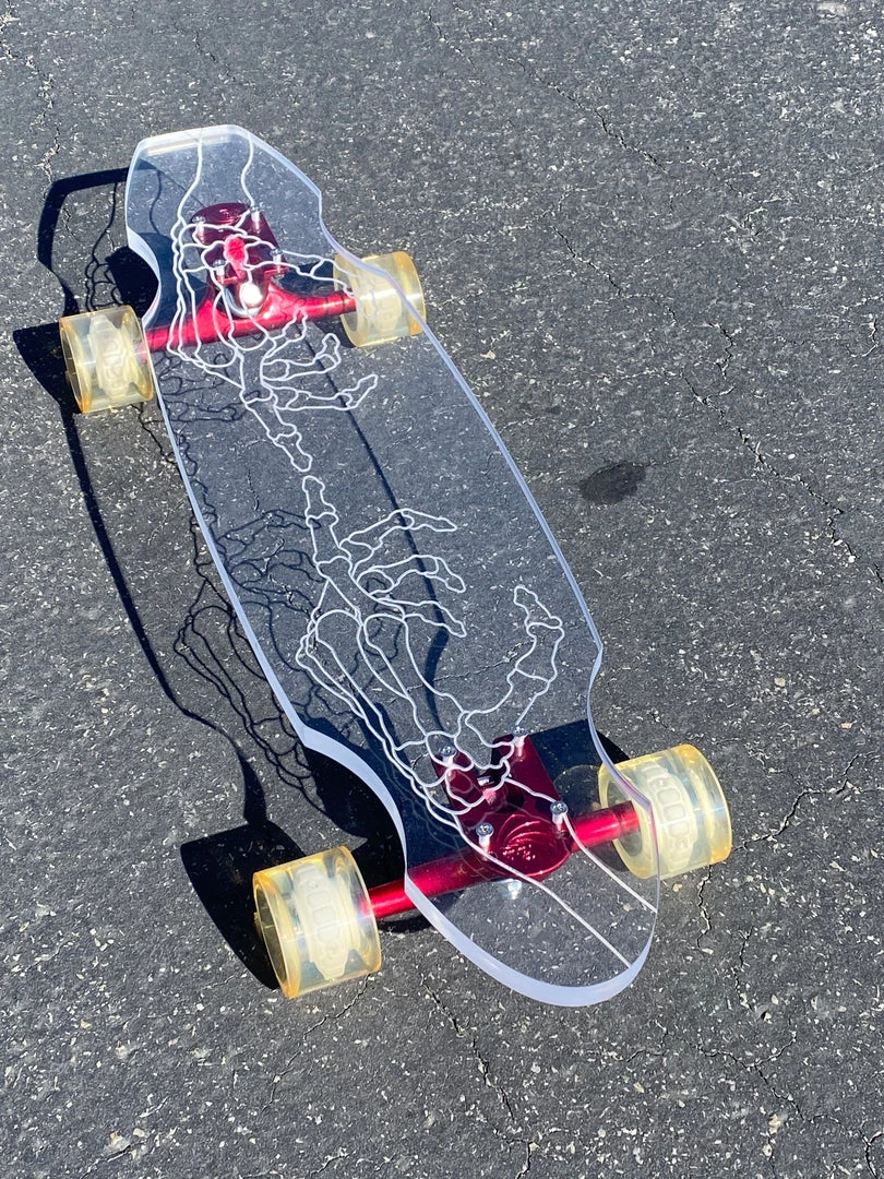 Ghost Long Board CLEAR COMPLETES Skeleton Hand