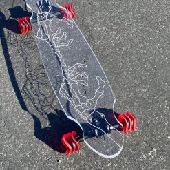 Ghost Long Board CLEAR COMPLETES Skeleton Hand