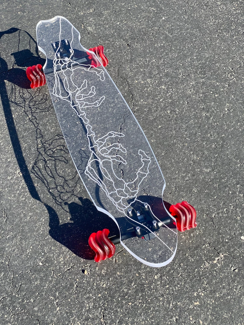 Ghost Long Board CLEAR COMPLETES Skeleton Hand