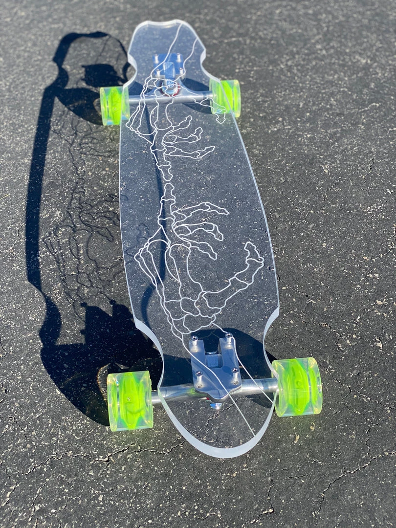 Ghost Long Board CLEAR COMPLETES Skeleton Hand