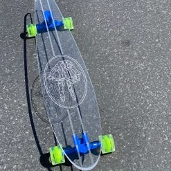 Ghost Long Board Skeleton Peace Hand CLEAR COMPLETES
