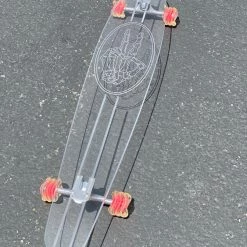 Ghost Long Board Skeleton Peace Hand CLEAR COMPLETES
