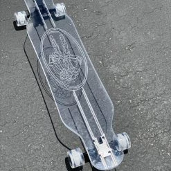 Ghost Long Board Skeleton Peace Hand CLEAR COMPLETES