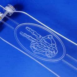 Ghost Long Board Skeleton Peace Hand CLEAR COMPLETES