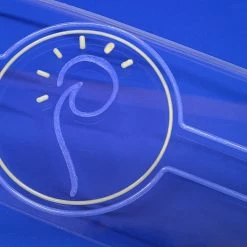 Ghost Long Board 40" Wheel Cut Surf And Sun, Resin CLEAR COMPLETES