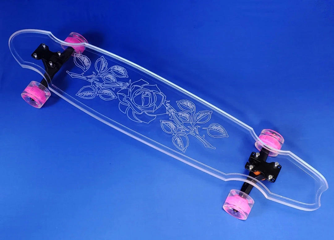 Ghost Long Board Rose Board CLEAR COMPLETES