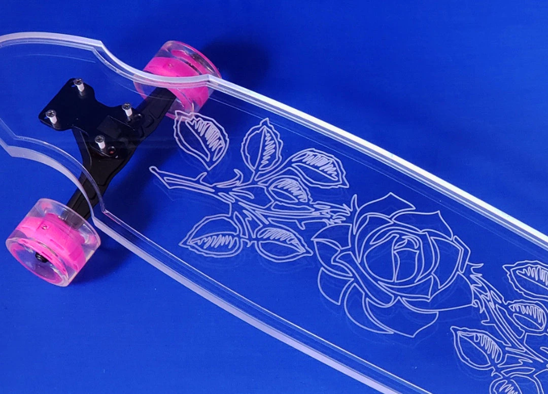 Ghost Long Board Rose Board CLEAR COMPLETES