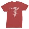 Ghost Long Board TEE SHIRTS Skeleton Rose, Cardinal Red