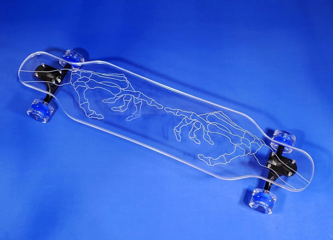 Ghost Long Board CLEAR COMPLETES Skeleton Hand