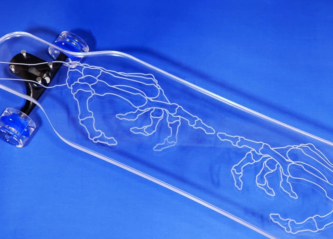 Ghost Long Board CLEAR COMPLETES Skeleton Hand