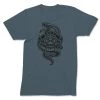 Ghost Long Board Ghost Snake Skull, Indigo TEE SHIRTS
