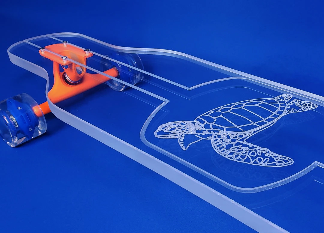 Ghost Long Board Sea Turtle