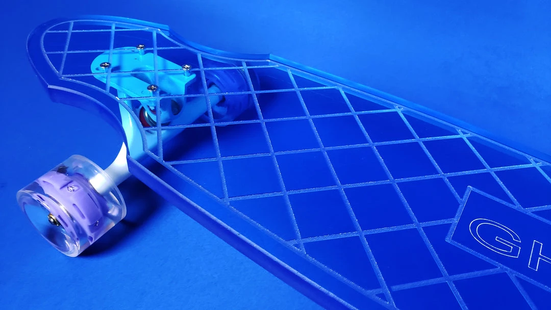 Ghost Long Board Blue Ghost Waffle CLEAR BLUE COMPLETES