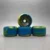 Ghost Long Board SKATEBOARD Slime Balls Big Balls Blue Yellow Swirl 97a 65mm