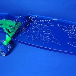 Ghost Long Board Blue Tropical Leaves CLEAR BLUE COMPLETES