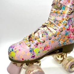 Ghost Long Board Impala Roller Skates Pink Floral