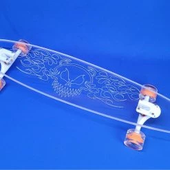Ghost Long Board 36" Pintail Flaming Skull