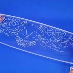 Ghost Long Board 36" Pintail Flaming Skull