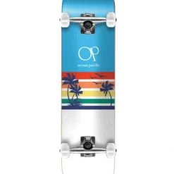 Ghost Long Board COMPLETES Ocean Pacific Sunset Park/Street Blue / White Complete Skateboard - 8.25" X 32"