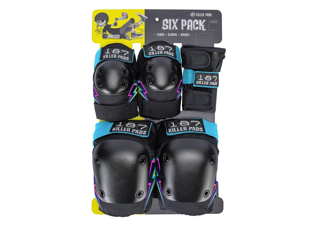 Ghost Long Board 187 Killer Pads 6 Pack Set, Black