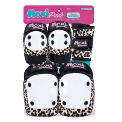 Ghost Long Board HELMETS & PADS 187 Killer Moxi Pads Super 6 Pack, Leopard